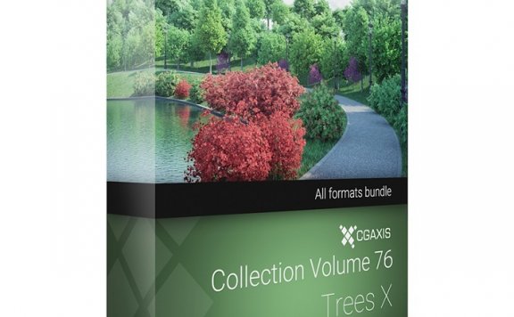 32套景观树木C4D模型合集，CGAxis Models Volume 76 Trees X