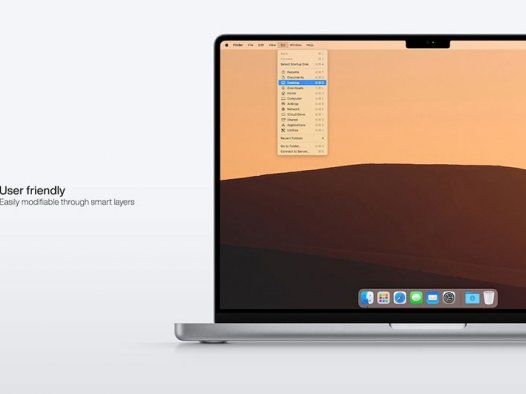 Macbook Pro M1 2021苹果笔记本电脑样机PSD