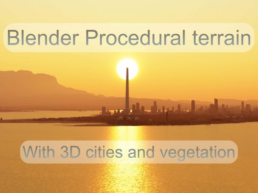 Blender插件-程序化三维城市生成器 Large Scale Procedural Terrain Generator With 3d Cities And Vegetation
