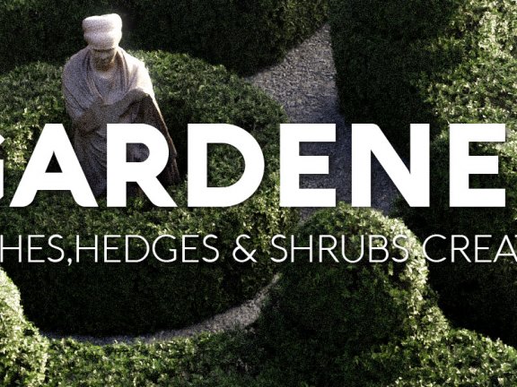 Blender花园草垛灌木生成插件 Gardener Pro V1.2 – Bushes,Hedges & Shrubs Creator + 预设